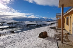Winter view of Troll Waterfalls